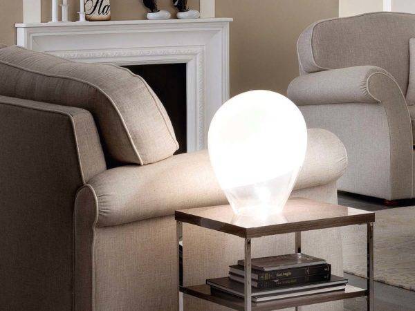 Platinum Smoke Grey Lamp Side Table