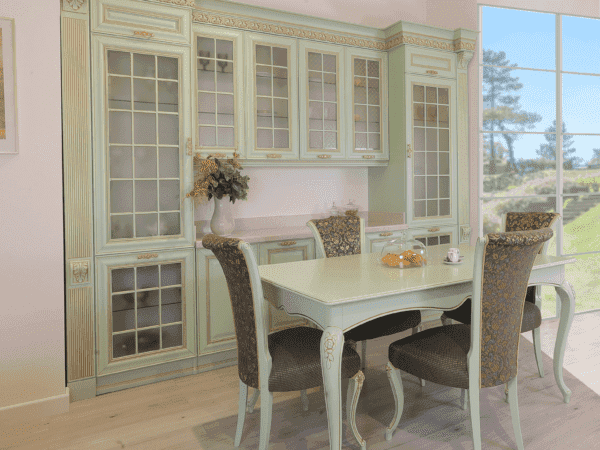 կանաչ խոհանոց դասական ոճով, դասական խոհանոց