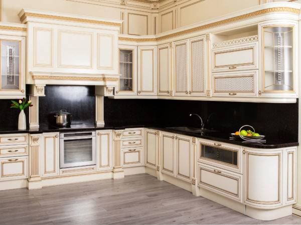 Rialto Kitchen Furniture in Elegant Style Solutions and Beige Color Palette