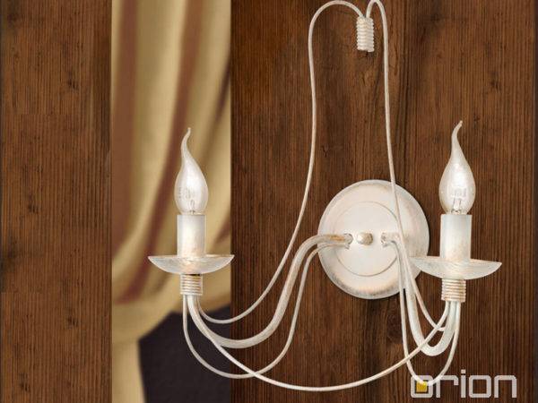 Orion Vela Wall Light with 2 Lamps in Ivory Finish