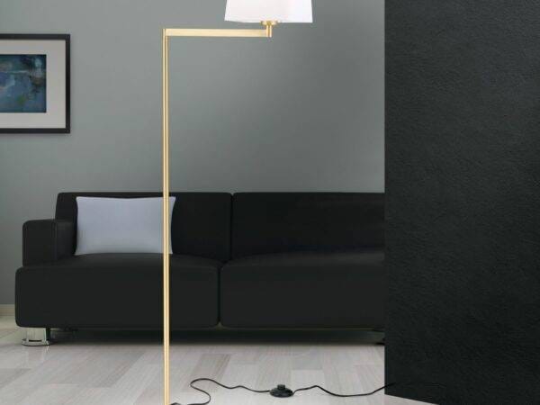 CARLTON floor lamp, matt brass