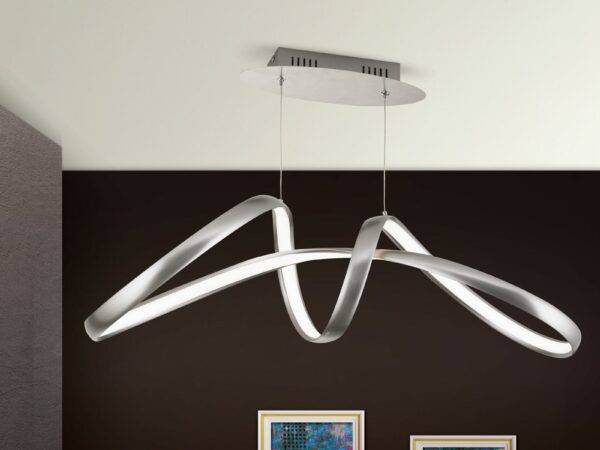 Circus LED Pendant Light, satin chrome finish