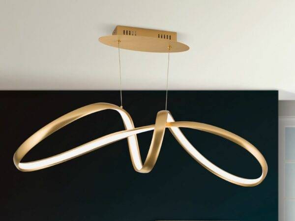 LED pendant lamp CIRCUS, brass matt