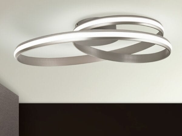 Circus LED Ceiling Light, satin chrome finish