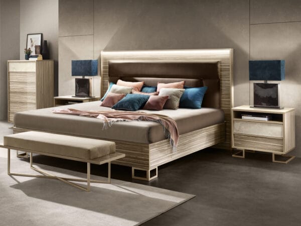 Luce Light upholstered bed