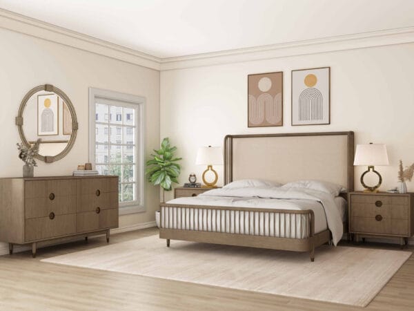 Кровать Finn с обивкой кинг-сайз