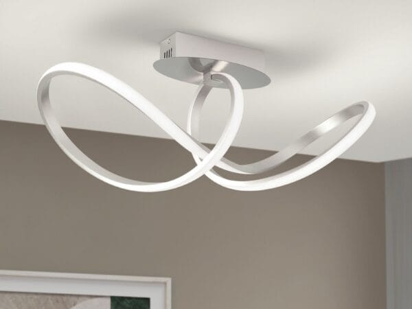 LED ceiling chandelier CIRCUS, satin